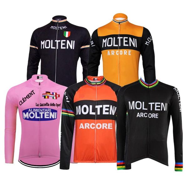 

racing jackets molteni 2022 long sleeves cycling jersey campionato montiale bike clothing mtb shirts magliette ciclismo estate, Black;red