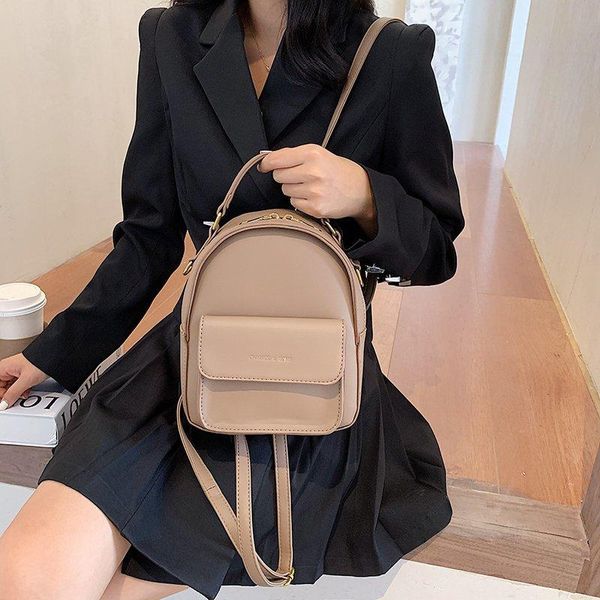 

backpack style women mini leather shoulder bag for teenage girls kids fashion small bagpack female ladies school