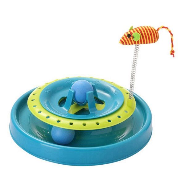 

cat toys big deal cats turntable educational funny crazy amusement plate mouse spring pet interactive turntab