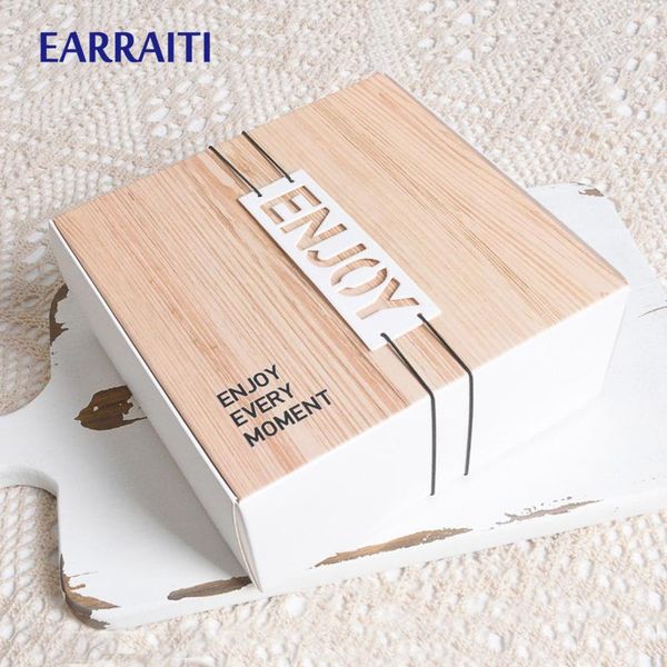 

gift wrap 1/2pcs paper box jewelry packaging present scarf wood grain candy for mothers women valentines day birthday favors