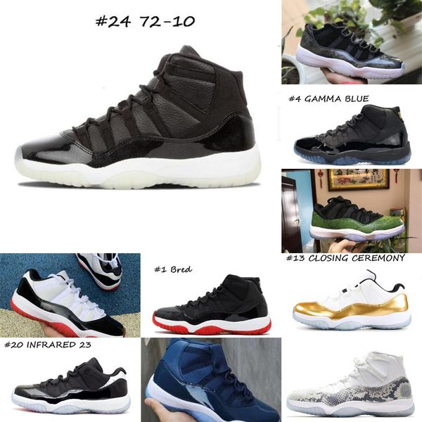 

11 11s high sneakers 25th anniversary 45 bred men basketball shoes black cat 4 13 grey gamma legend gym gamma sports 2518qy