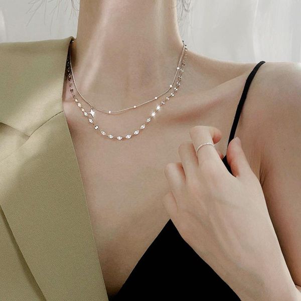 

chokers multi-layer star choker necklaces for women girls classic elegant layered charms necklace fashion jewelry gifts, Golden;silver