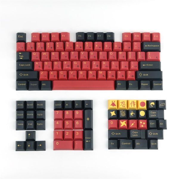 

keyboard mouse combos red knight keycaps cherry profile pbt keycap 5 face dye sublimation 128 keys small sets 2u 1.75u shift for mechanical
