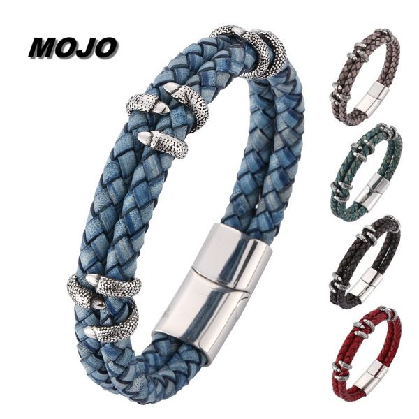 

Luxury Brand Men's Multilayer Genuine Leather Dragon Claw Charm Bracelet with Magnetic Buckle