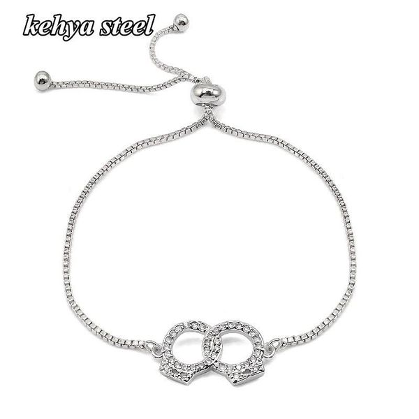 

charm bracelets luxury bangles crystal chain link for women jewellery wedding pulseira feminina, Golden;silver