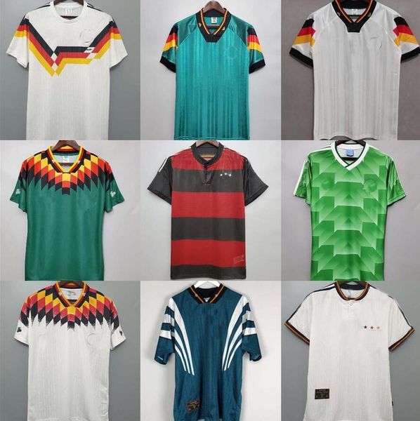 

1990 1994 1988 retro littbarski ballack soccer jerseys home away klinsmann matthias shirts kalkbrenner football germany 1996 2004 mÃ¶ller bie, Black;yellow