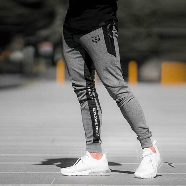

2021 new mens casual fitness male sportswear tracksuit bottoms ny sweatpants trousers black gyms joggers track pants 2vc0