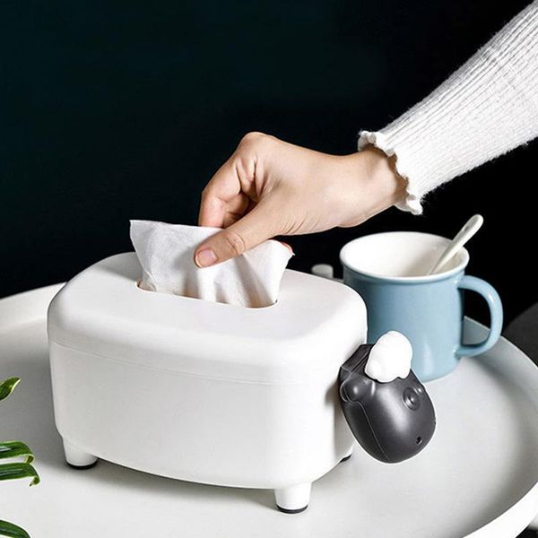 

tissue boxes & napkins box with toothpick holder plastic rectangular paper serviette cartoon animal napkin car