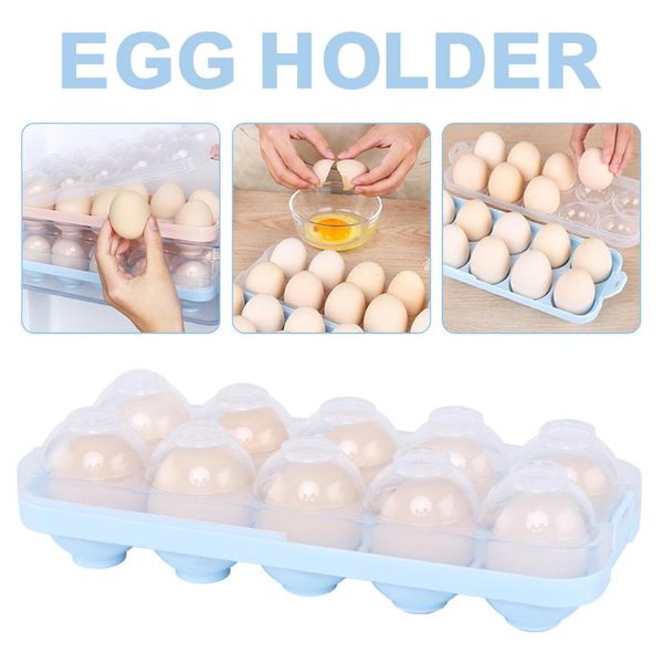 

storage bottles & jars 1 pc egg holder stackable fridge box household fresh container for kitchen