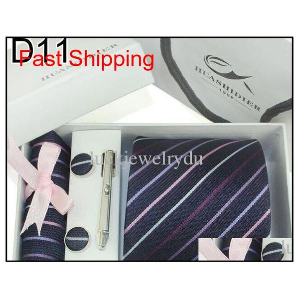 

ale wedding men's neck tie set with tie clip & cufflinks & kerchief 1 set per lot 40colors for choice packed qylvde bdehome, Blue;purple