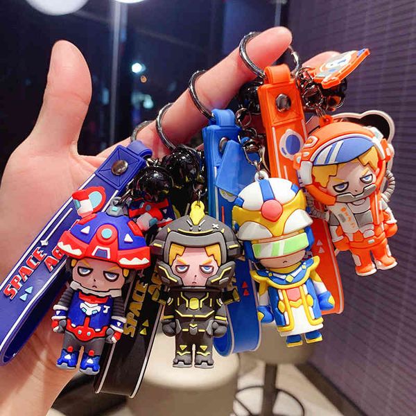 

keyring keychain genuine astronaut doll car pendant cartoon creative gifts, Silver