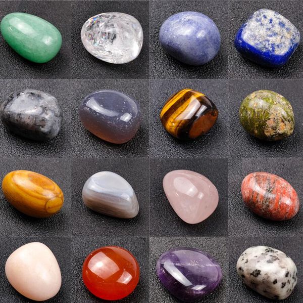 Naturstein, unregelmäßiger roher Rosenquarz, Tigerauge-Achat, Probe, Heilstein, Reiki-Kristall, Handwerk, Miniatur, nicht poröse, runde lose Perlen
