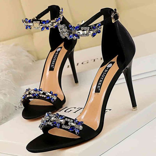 

dress shoes bigtree sapatos de salto alto com strass, sexy, para festa, estilete, novo, , sandÃ¡lias femininas impq, Black