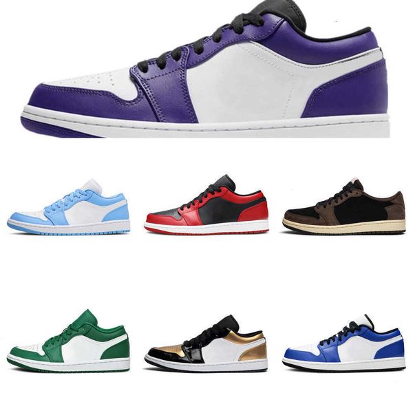 

new 1 1s low jumpman men women basketball shoes court purple unc mens womens trainers sports sneakers 23