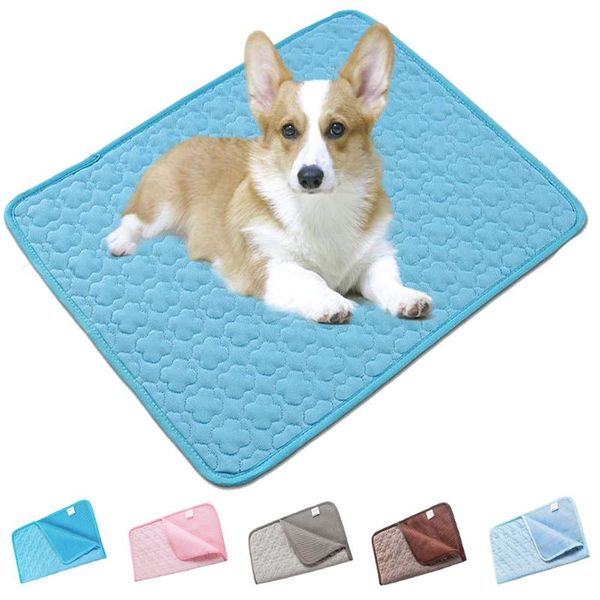 

kennels & pens washable summer cooling mat for dogs cats kennel breathable pet crate pad cushion sleep self mats dog bed