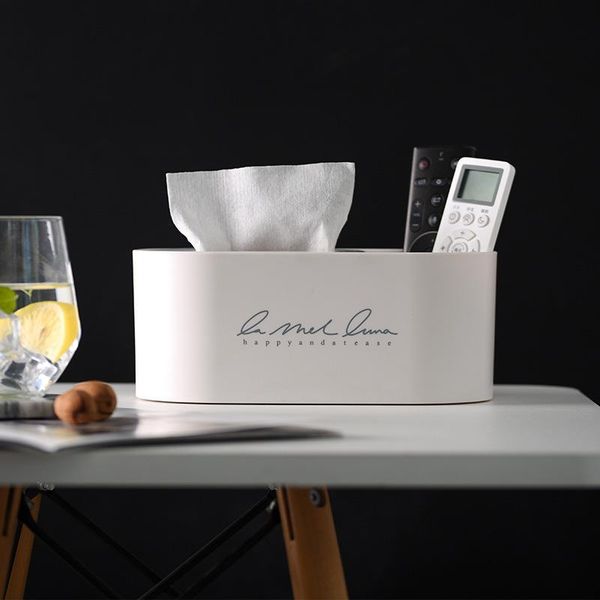 

tissue boxes & napkins paper extraction box home living room creative teapoy table remote control storage