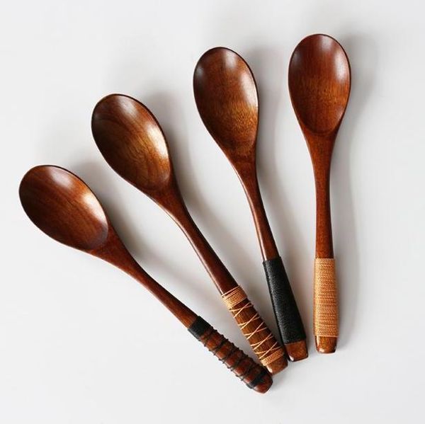 

spoons 20*4cm natural freshness wooden spoon japanese-style export tableware phoebe nees long-handled wrapped line wholesale