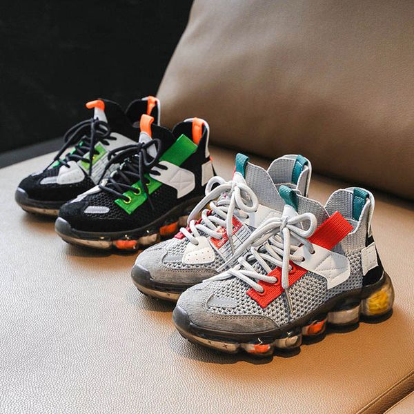 

children athletic kids shoes boys sneakers girls footwear spring autumn childrens casual running sports shoe b7708, Black