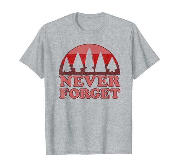 

arrowhead hunting never forget vintage retro art t-shirt, White;black