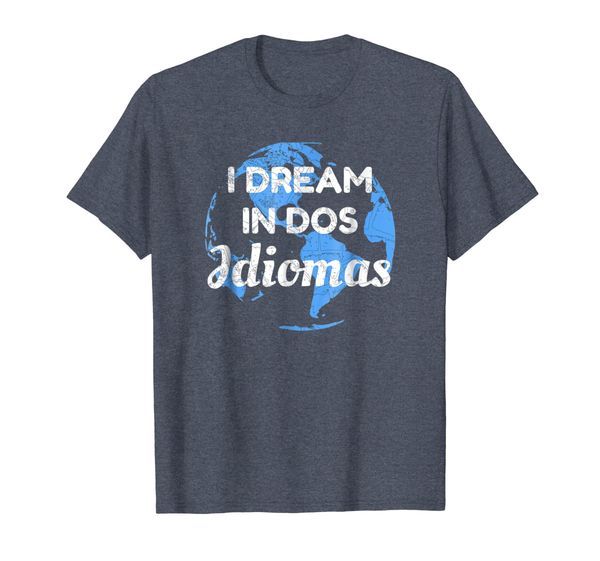 

i dream in dos idiomas tee bilingual teacher t-shirt, White;black