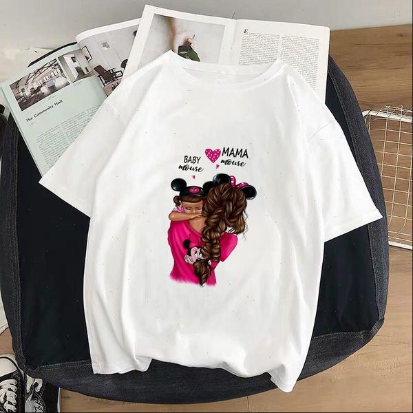 

2021 summer t shirt women mothers day love female tee super mama cute tshirt fashion harajuku white kawaii t shirts
