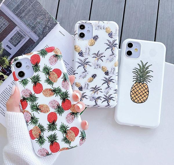 

luxury pineapple phone case for iphone 11pro max case for 7 8 6 6s plus x xr xs max summer fruit matte soft silicone pineapple cover 8 jrjbh