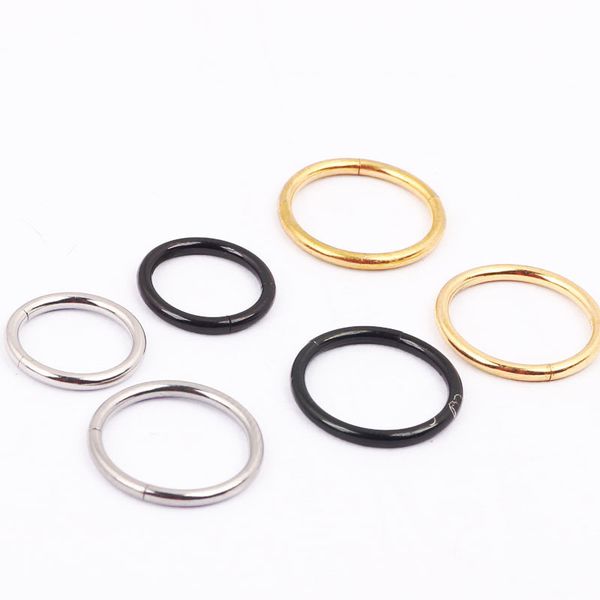 

stainless steel hoop nose rings 8mm 10mm stud earrings body piercing jewelry, Silver
