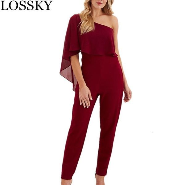 

women's jumpsuits & rompers one shoulder solid casual sleeveless slim summer elegant backless pocket black bodsuits, Black;white
