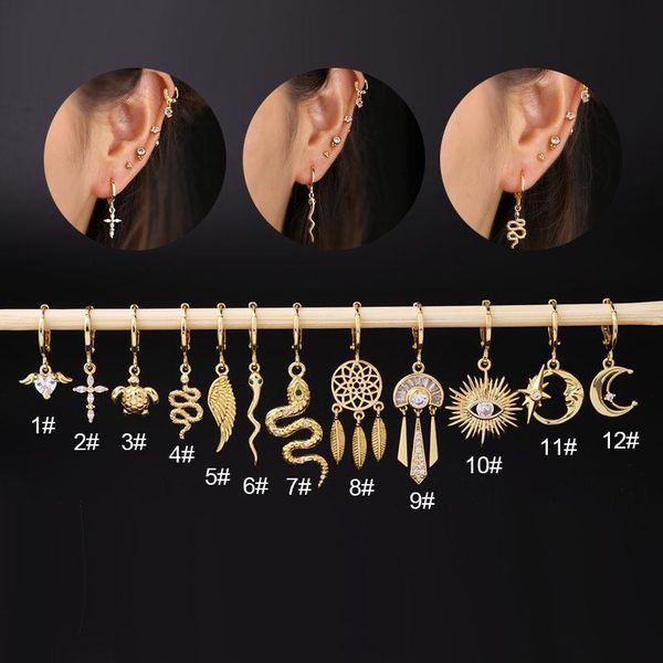 

dangle & chandelier 1piece 2021 trendy snake earrings for women long hanging teens ear cuffs jewelry, Silver