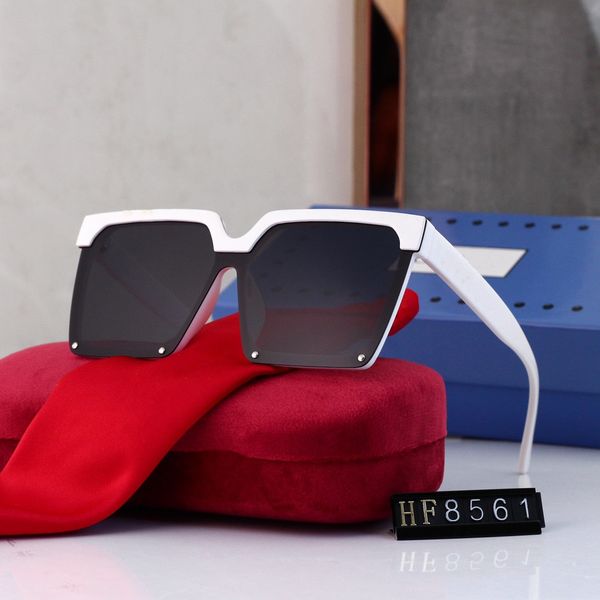 

2021 designer square sunglasses men women vintage shades driving polarized male sun glasses fashion metal plank eyewear with box hf9033, White;black