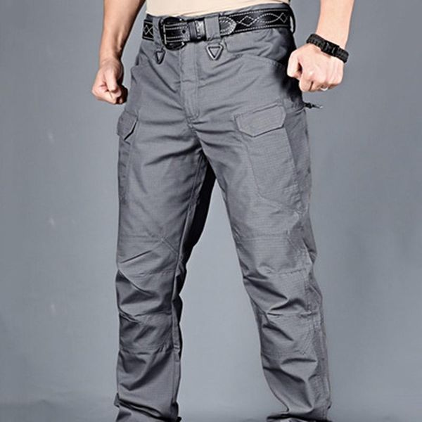

men's pants lightweight tactical breathable casual army military long trousers male waterproof quick dry cargo, Black