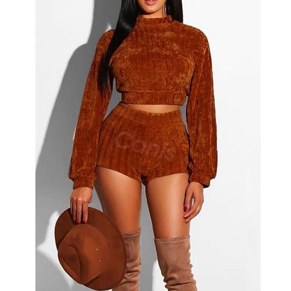 

women's tracksuits women velvet two piece outfits long sleeve pants party solid casual fashionable spring fall clubwear, Gray