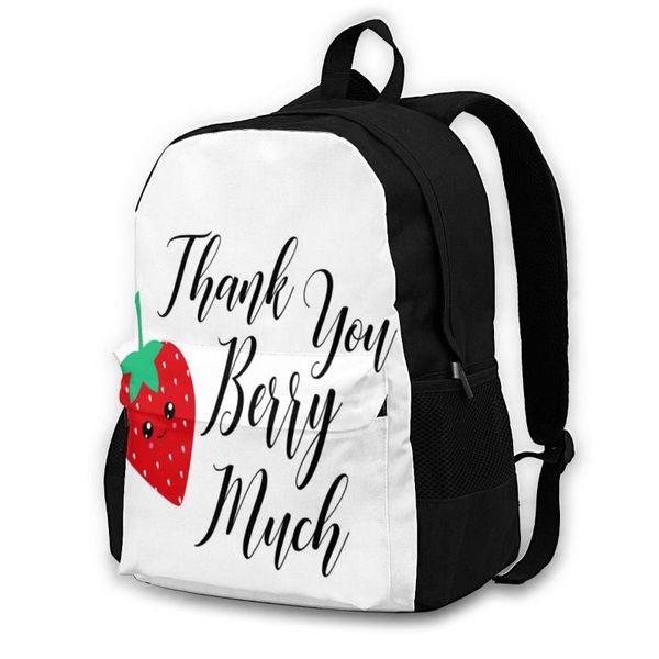 

backpack strawberry backpacks male big charm polyester picnic bags