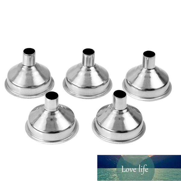 5 pcs mini aço inoxidável de aço inoxidável funnels para enchimento frasco de quadril botas de garrafas de boca estreito bar