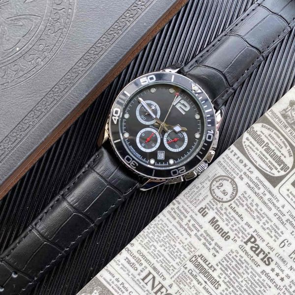 

2021 new classic six pin belt date series watch luxury men's watch designer big brand fashion buckle belt, Slivery;brown
