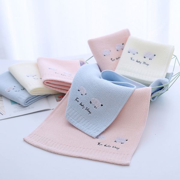 

handkerchief children's towel pure cotton 25 * 50 cartoon gauze absorbent, White