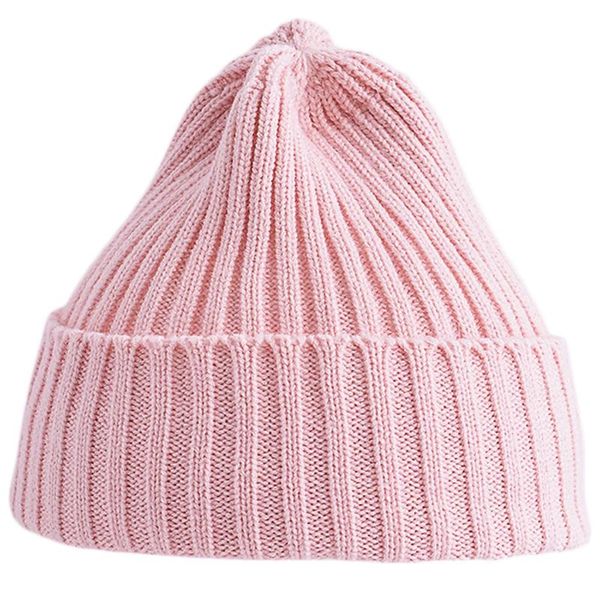 

beanies baby kids winter ribbed knitted beanie hat solid candy color cuffed skull cap
