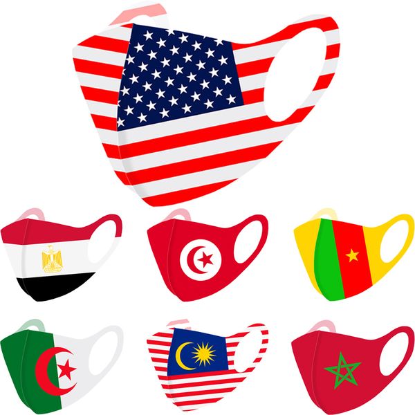 

fashion face mask flag face masks breathable dust-proof ear sunscreen mask national flag printing masks dhl ing