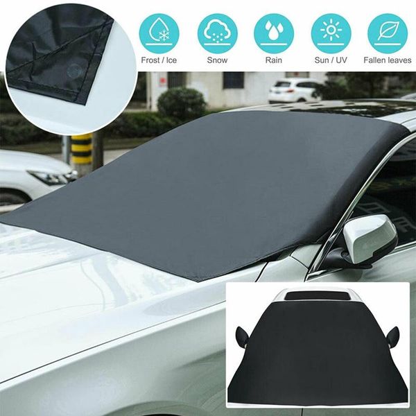 

car sunshade magnetic windscreen cover windshield frost ice snow dust sun shade half cream sunscreen silver coated cloth