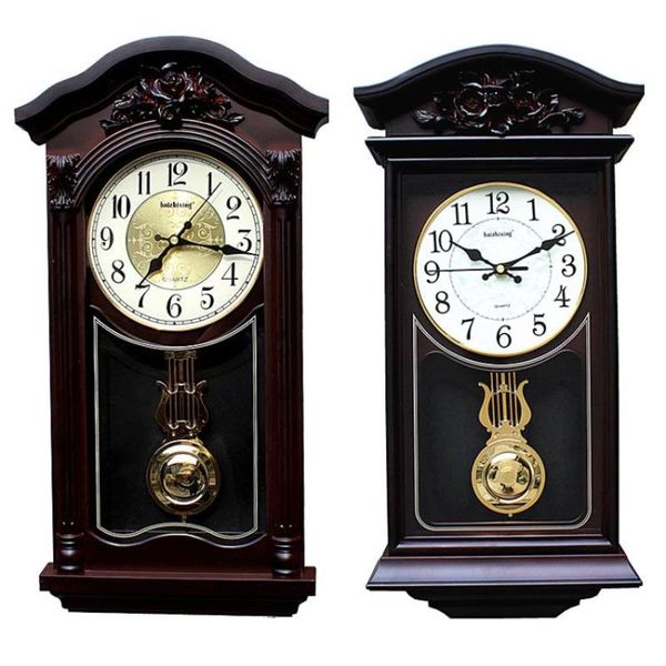

wall clocks chinese 3d clock vintage living room european pendulum retro modern design home farmhouse decor