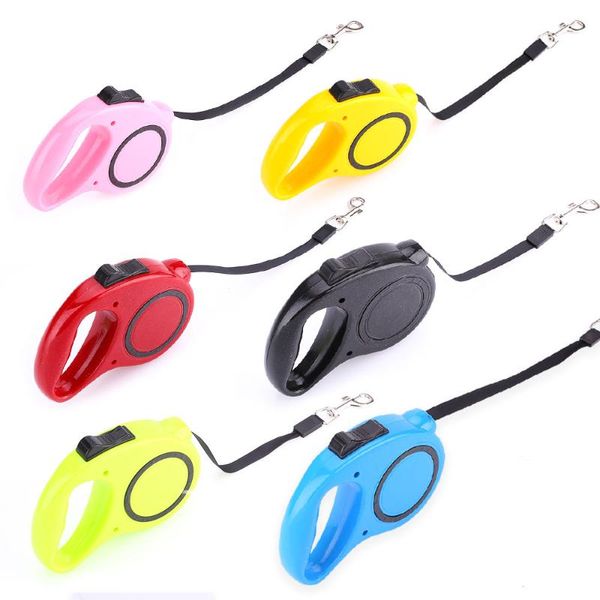 

dog collars & leashes pet traction rope retractable puppy running lead