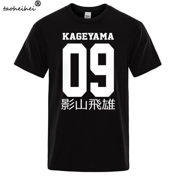 

men's t-shirts kageyama tobio #9 men t shirt casual tshirt homme o neck streetwear man t-shirt brand tee clothes anime 2021 summer tee, White;black