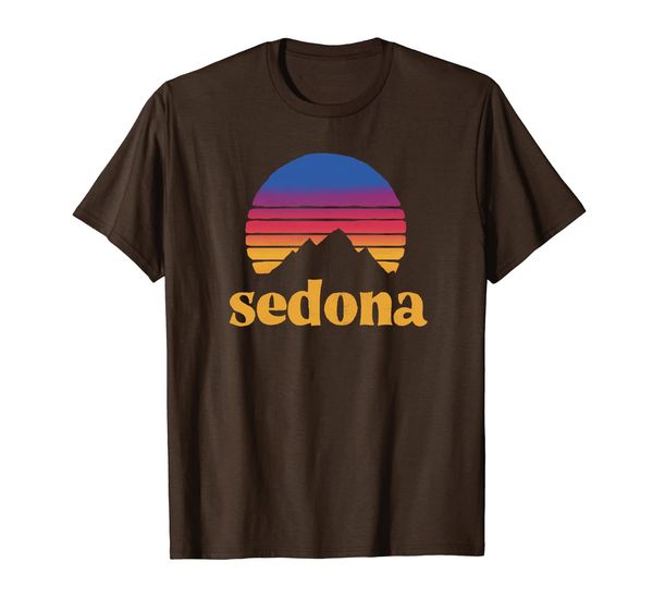 

vintage sedona arizona retro desert sunset t-shirt, White;black