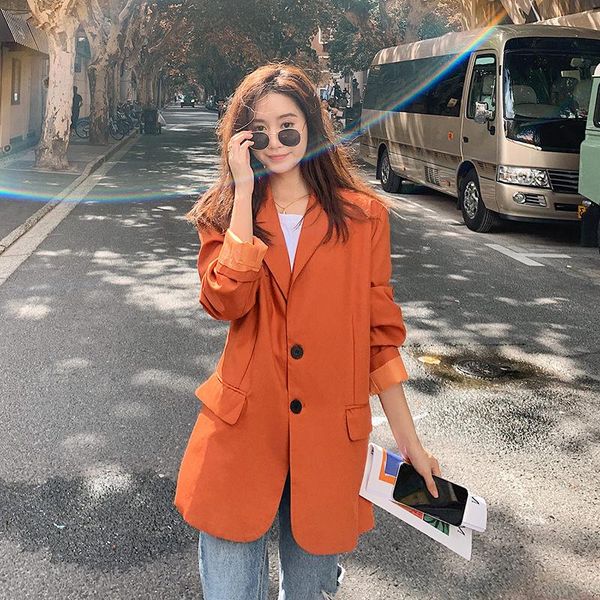 

women's suits & blazers 2021 trend small suit jacket female spring fall temperament casual solid color korean blazer women single breas, White;black