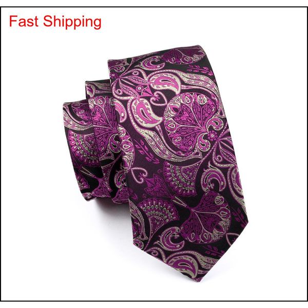 

purple tie for men neck tie set pocket square cufflinks jacquard woven formal mens silk tie work meetin qylfae bdehome, Black;blue