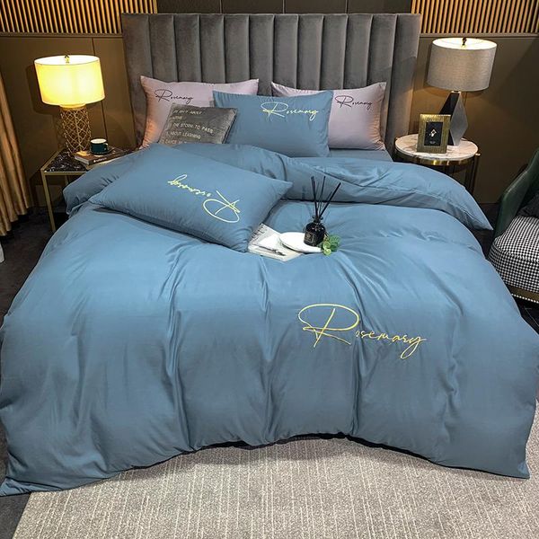 

bedding sets nordic style set simplicity bed linen sheet pillowcase solid color single  king size home duvet cover bedroom