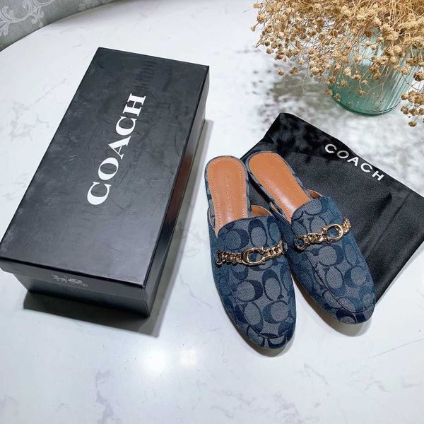 

baotou koujia half printed slippers women's casual versatile flat slippers chain c flat shoes[finished on june 10] cj, Black
