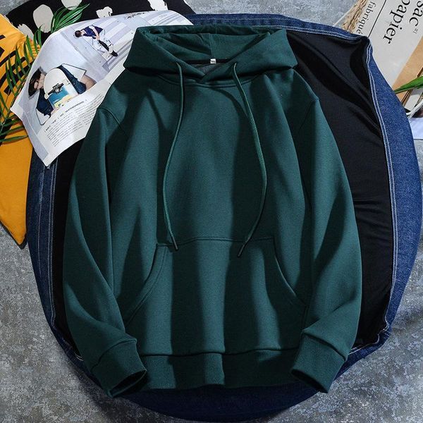 

men's hoodies & sweatshirts 2021 fall/winter casual s-5xl large retro punk solid color hip hop hooded sweatshirt for men and women, Black
