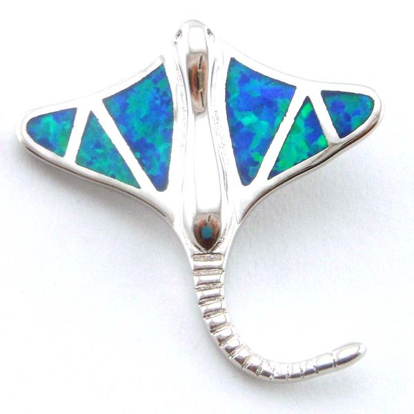 

fashion jewelry; blue opal pendant;mexican animal pendant, Silver