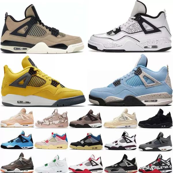 

jumpman 4 men basketball shoes black cat 4s women university blue sail fire red bred og undefeated obsidian unc fearless sneakers 36-47